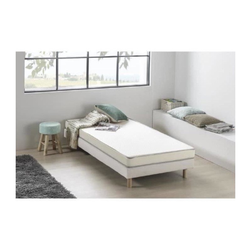 Matelas mousse 90 x 200 cm - DEKO DREAM Kietoa - Confort ferme - Epaisseur 12...