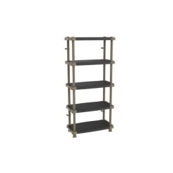 Étagere haute PLASTIKEN TITANIUM - 5 plateaux bi-couleur - Noir et Taupe - 30...