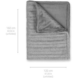 Couverture chauffante reversible en maille - MEDISANA - HB 680 - Chauffe rapi...