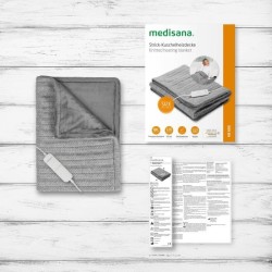 Couverture chauffante reversible en maille - MEDISANA - HB 680 - Chauffe rapi...