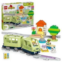 LEGO DUPLO Ma ville 10427 Le train d'aventures interactif - Jouets d'éveil de...