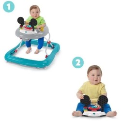 DISNEY BABY - MICKEY - Trotteur bébé évolutif et pliable 2-en-1 Jouet d'éveil...