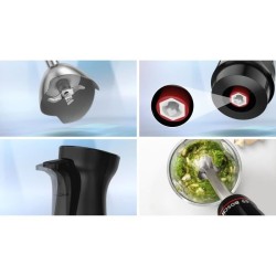 Mixeur plongeant - BOSCH - MSM4B621 - 1000 W - 4 lames aiguiseés - Bol mélang...