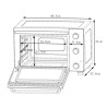 Minifour électrique CONTINENTAL EDISON CEMF28B2 - 28L noir - 1500W - Rotissoi...