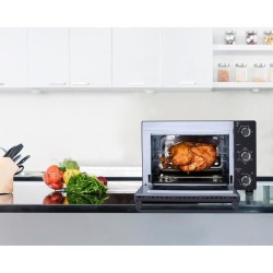 Minifour électrique CONTINENTAL EDISON CEMF28B2 - 28L noir - 1500W - Rotissoi...