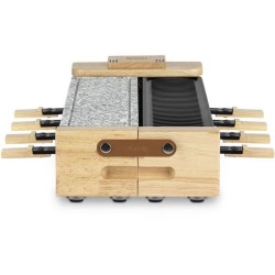 Appareil a raclette HKoeNIG - WOD360 - Jusqu'a 8 personnes - Pierre a cuire b...