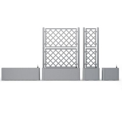 STEFANPLAST Bac a fleur/sJardiniere ITALIA rectangulaire avec treillis - 100x...