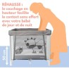 BAMBISOL - Parc/Berceau Bébé Pliant 90x90cm avec 2 Niveaux de Couchage - Sac ...