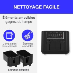 Airfryer Friteuse a Air Sans huile CONTINENTAL EDISON - CERFRSH24002CB - 9 L ...