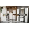 Meuble de salle de bain Rangement haut - 1 porte - Blanc - L 37 x P 23 x H 77...