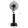 OCEANIC Ventilateur brumisateur sur pied 2 en 1- Ø44 cm - 70 W - 2 L - Téléco...