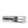 Meuble TV PILVI - Blanc et béton clair - Contemporain - L 120 x P 42,1 x H 31...