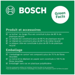 Laser ligne en croix Bosch -  Quigo + (Portée 7 m, livré avec piles, trépied ...