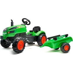 Tracteur a pédales X-Tractor - FALK - Capot ouvrant et Remorque - 100% Fabriq...