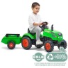 Tracteur a pédales X-Tractor - FALK - Capot ouvrant et Remorque - 100% Fabriq...