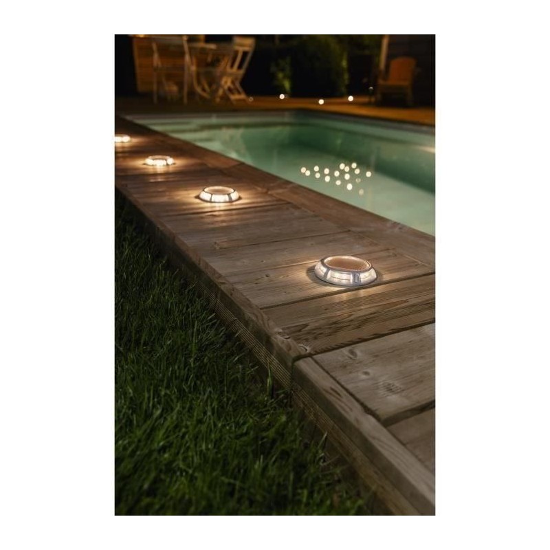 Spot solaire en aluminium 15 lumens blanc chaud - GALIX - Classique - Energie...