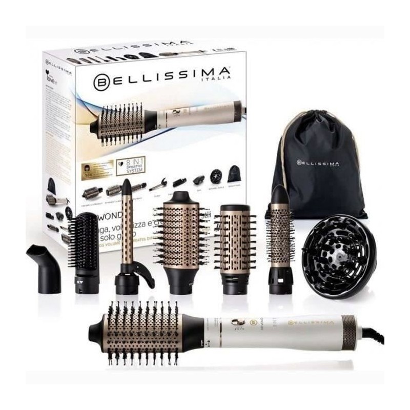Brosse coiffante Bellissima BROSSE AIR WONDER BLANC OR