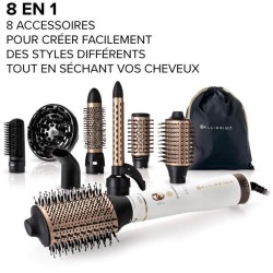 Brosse coiffante Bellissima BROSSE AIR WONDER BLANC OR