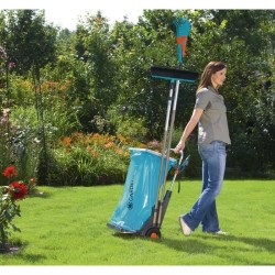 Chariot de jardin mobile GARDENA - Armature métallique - Hauteur de sac régla...