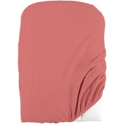 Lot de 2 housses de matelas a  langer en éponge bouclette - Blanc / Terracott...