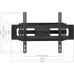 ONE FOR ALL WM4661 Support mural inclinable et orientable pour écran de 81 a ...