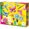 SES Creative - Kit Moulage Plâtre Papillons - 6 Couleurs de Peinture