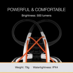 Lampe frontale multi faisceaux - PETZL - IKO CORE - 500 lumens - Bandeau Airf...