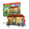 Écurie avec boxes et animaux, coffret de 82 pieces avec chevaux,