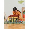 Écurie avec boxes et animaux, coffret de 82 pieces avec chevaux,