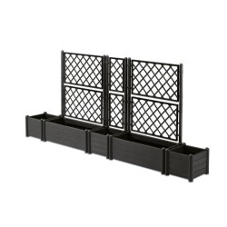 STEFANPLAST Bac a fleur/Jardiniere avec treillis - ITALIA FLOWER BOX - Finiti...