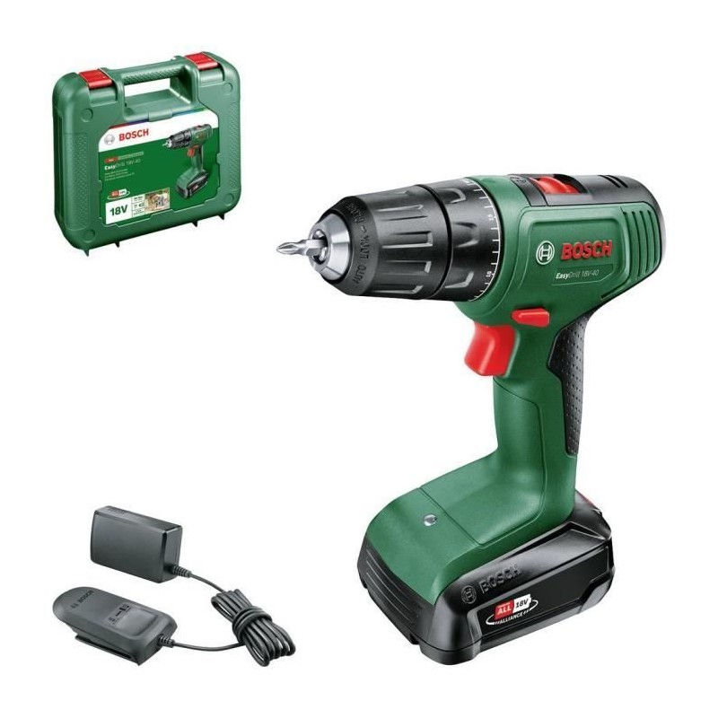 Perceuse visseuse Bosch EasyDrill 18V-40 (+1xbatterie 2,0Ah) + chargeur 1xAL ...