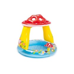 Piscine gonflable enfant INTEX - Pataugeoire carrée champignon - 102x89 CM - ...