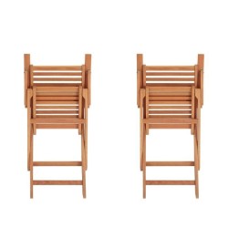Lot de 2 fauteuils de jardin pliants - EDEN - Bois Eucalyptus FSC - 57,5 x 52...