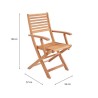 Lot de 2 fauteuils de jardin pliants - EDEN - Bois Eucalyptus FSC - 57,5 x 52...