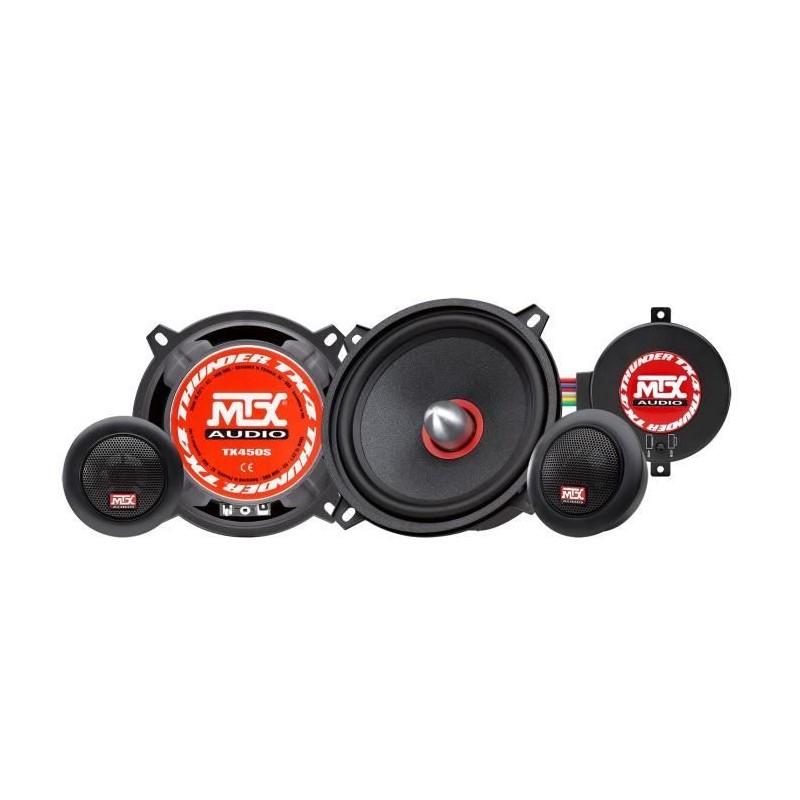 MTX TX450S Haut-parleurs voiture Kit 2 voies 13cm 70W RMS 4 Tweeters néodyme ...