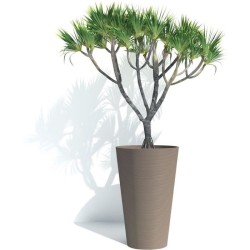 Pot de fleurs haut - GARDEN ID - Green Care Sense Haut Taupe - 55 cm - Garant...