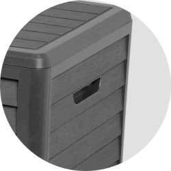 Coffre de jardin en Plastique - EDA - BAYA - 420 L - Décor imitation bois - 1...