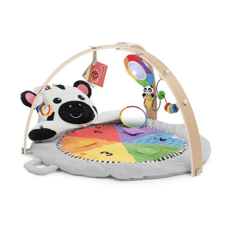 BABY EINSTEIN ZEN LE ZEBRE Tapis d'éveil arche de jeu en bois,  jouets multis...