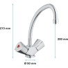 Mélangeur Evier - GROHE - Costa Trend - Bec haut - Chromé - Garantie 5 ans
