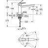Mitigeur évier monocommande BauLoop 31706000 - GROHE - Bec tube pivotant médi...