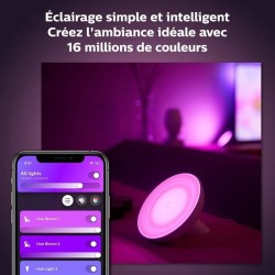 Philips Hue White & Color Ambiance, lampe Bloom, Noir, compatible
