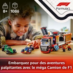 LEGO City 60445 Camion de F1 avec voitures de F1 RB20 et AMR24 - Jeu pour gar...