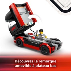LEGO City 60445 Camion de F1 avec voitures de F1 RB20 et AMR24 - Jeu pour gar...