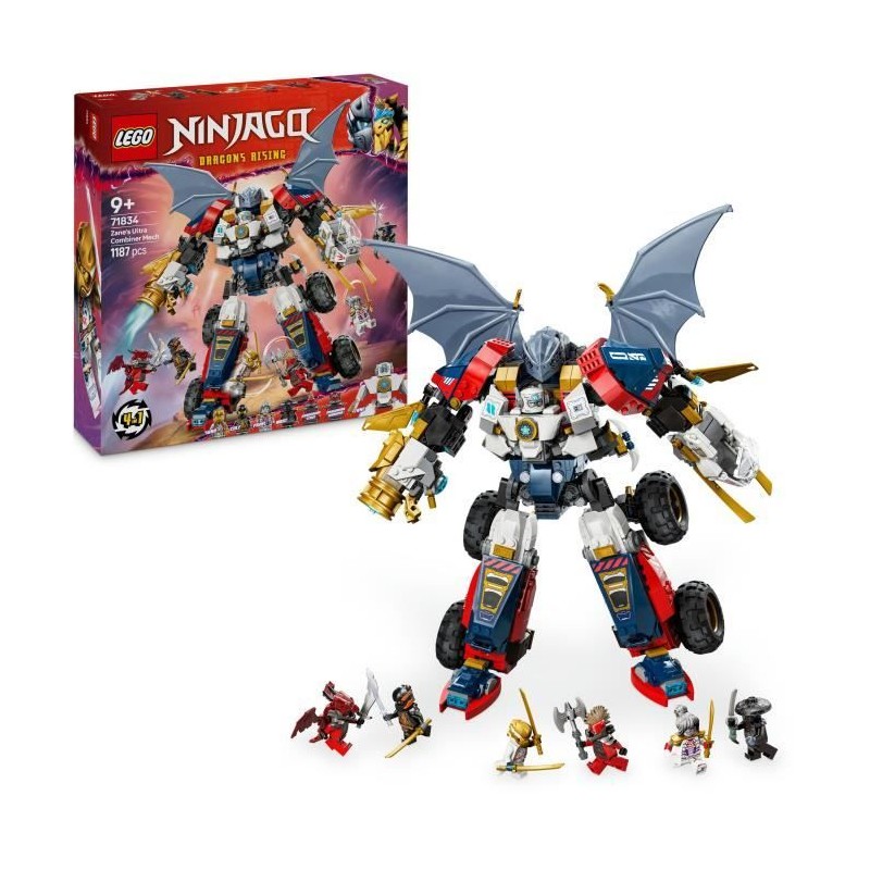 LEGO NINJAGO 71834 Le robot ultra combo de Zane - Jeu de construction 4-en-1 ...