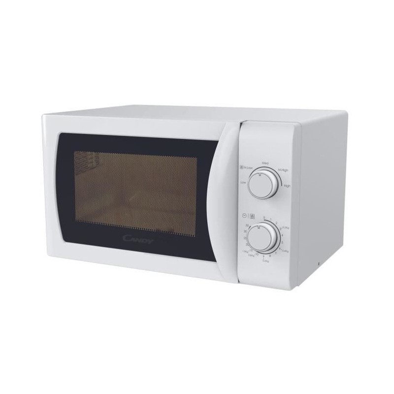 Micro-ondes CANDY CMW20SMW - 20L - 700W - UI mécanique - 5 niveaux de