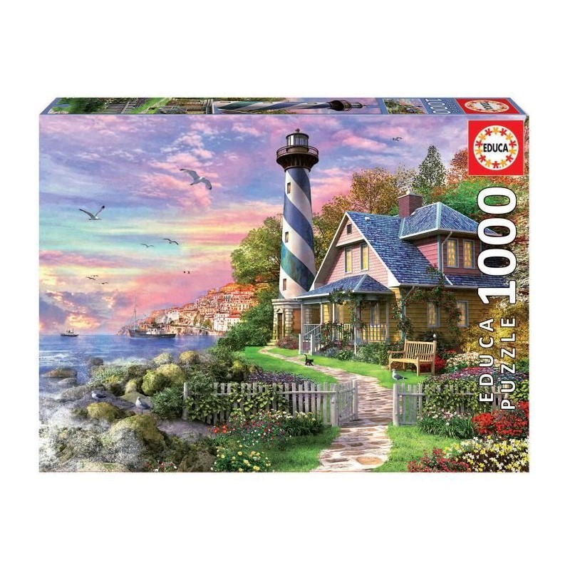 Puzzle Paysage et Nature - EDUCA - Phare A Rock Bay - 1000 pieces - Adulte