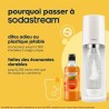 Machine a soda et eau pétillante SODASTREAM - TERRA Blanche - 2 bouteilles co...