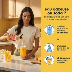 Machine a soda et eau pétillante SODASTREAM - TERRA Blanche - 2 bouteilles co...
