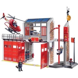 PLAYMOBIL 9462 Caserne de pompiers avec hélicoptere, City Action, Mixte, Pour...