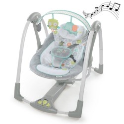 INGENUITY balancelle électrique pliable Swing and Go Hugs & Hoots- cadeau béb...
